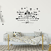 Rectangle with Word PVC Wall Stickers DIY-WH0228-211-4