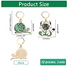 Alloy Enamel Yarn Ball & Cat Charm Locking Stitch Markers HJEW-PH01721-2