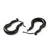 Ion Plating(IP) 304 Stainless Steel Twist Oval Hoop Earrings for Women EJEW-G293-07EB-2