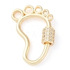 Rack Plating Brass Micro Pave Cubic Zirconia keychain Clasps KK-K374-03F-G-1