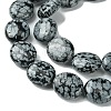 Natural Snowflake Obsidian Beads Strands G-K365-B15-03-4