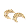 Brass Micro Pave Clear Cubic Zirconia Pendants KK-S531-18G-2