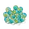 Transparent Spray Painting Crackle Glass Beads GLAA-L046-01B-27-1