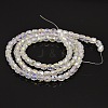 AB Color Plated Glass Faceted Drum Beads Strands GLAA-A032-4mm-AB07-2
