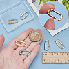 6Pcs 2 Colors Brass Clasps KK-WR0001-79-3