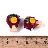 Handmade Lampwork Bumpy Beads LAMP-T022-06D-4