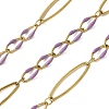 304 Stainless Steel Enamel Link Chains CHS-U003-01G-03-1