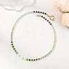 Gradient Color Gemstone & Natural Cultured Freshwater Pearl Beaded Necklaces NJEW-JN06316-01-1