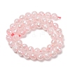 Electroplated Natural Rose Quartz Beads Strands G-B191-A04-8mm-4