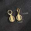 Brass Rhinestone Hoop Earrings FS-WGF6716-03-1