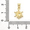 Sun Brass Micro Pave Cubic Zirconia Charms KK-S508-06G-3