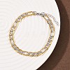 304 Stainless Steel Figaro Chain Bracelets for Women BJEW-G757-15GP-1