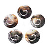 Natural Black Lip Shell Hollow Disc Pendants SHEL-N038-19-1