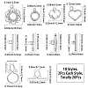CHGCRAFT 10 Sets 5 Styles 304 Stainless Steel Toggle Clasps STAS-CA0001-75-2