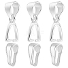 925 Sterling Silver Snap on Bails & Ice Pick & Pinch Bails Findings Kits STER-BBC0009-39-7