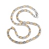 201 Stainless Steel Oval Link Chain Necklaces NJEW-F222-38GP-10-1