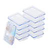 4 Grids Plastic Storage Containers with Hinged Lid CON-WH0107-17-1