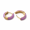 Ion Plating(IP) Enamel Hoop Earrings EJEW-G344-02G-03-2