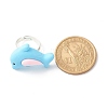 Resin 3D Dolphin Adjustable Rings RJEW-JR00428-02-6
