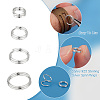 40Pcs 4 Styles 925 Sterling Silver Split Rings STER-PH0001-45-4