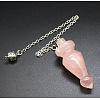 Natural Rose Quartz Cone Pointed Dowsing Pendulums PW-WG84774-06-1