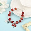Alloy Enamel Clover & Leaf & Bowknot Charm Bracelets BJEW-YW00008-3