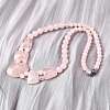 Natural Rose Quartz Faceted Bib Graduated Beaded Necklaces for Women NJEW-B128-01M-3