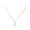 Natural Pearl Pendant Necklace NJEW-JN04309-2