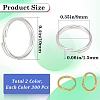 600Pcs 2 Colors Brass Split Rings KK-SP0001-82A-2