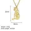 Stainless Steel Geometric Artistic Hollow Animal Pendant Necklaces JK0174-13-1