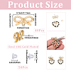 40Pcs Alloy Stud Earring Findings MAK-SC0001-47-2