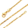 1.5mm Rack Plating Brass Oval Link Chain Necklaces for Women Men MAK-L044-32G-4