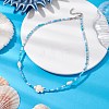 Summer Beach Sea Turtle Dyed Synthetic Turquoise & Glass Seed Beads Beaded Necklaces for Women NJEW-JN05081-02-2