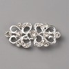 Zinc Alloy Crystal Rhinestone Snap Lock Clasps FIND-WH0008-20S-1