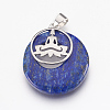 Natural Dyed Lapis Lazuli Pendants KK-F751-J09-2