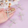 4Pcs Cross Rhinestone Lapel Pins JEWB-HY0001-50S-3