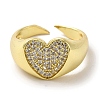 Rack Plating Brass Micro Pave Cubic Zirconia Cuff Rings RJEW-H228-11G-2