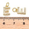 Brass Micro Pave Clear Cubic Zirconia Charms KK-ZX025-07E-3