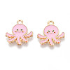 Marine Animals Alloy Enamel Pendants ENAM-T022-34A-1
