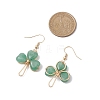 Natural Green Aventurine Pendants Dangle Earrings EJEW-JF02785-01-3