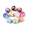 Printed Opaque Acrylic European Beads OACR-Q200-06-2