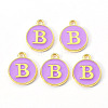 Golden Plated Alloy Enamel Charms ENAM-S118-10B-2