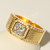 304 Stainless Steel Micro Pave Clear Cubic Zirconia Finger Rings for Men FS-WGB72EF-01-3