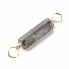 Natural Larvikite Connector Charms PALLOY-JF01454-05-5