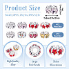8Pcs 2 Styles Alloy Rhinestone European Beads FIND-TA0010-84-4