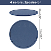 CHGCRAFT 8Pcs 4 Colors Imitation Leather Cup Mats AJEW-CA0001-43A-2