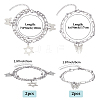 4Pcs 2 Styles Alloy Multi-strand Bracelets for Women BJEW-SC0001-59-2