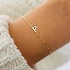 Simple Style Alloy Letter Link Bracelets WG5F19A-14-1