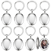 Stainless Steel Photo Locket Keychains KEYC-WH0056-007P-1