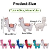 40Pcs Printed Alloy Connector Charms FIND-SC0005-20-2